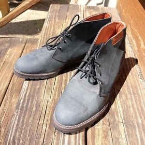 Y2K American Eagle Leather Lace-Up Boots Size 7